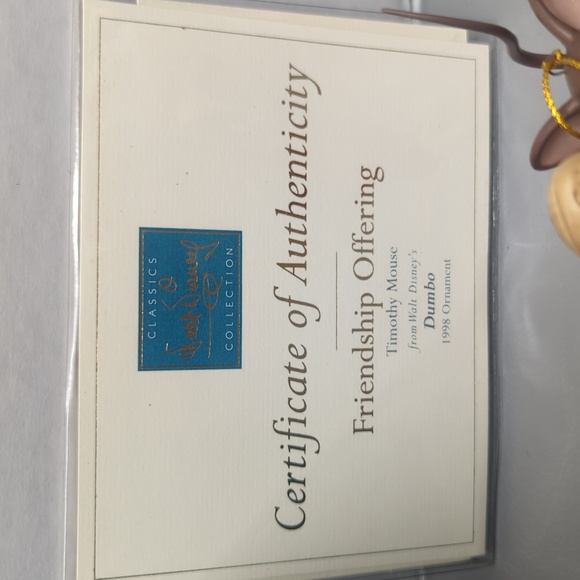 WDCC Timothy Mouse Ornament Friendship Offering Walt Disney's Dumbo COA & Box - Picture 6 of 8